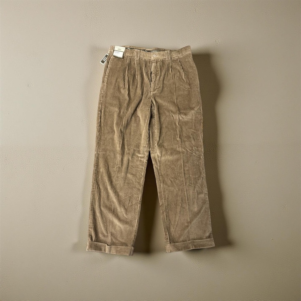 Savane Tan Corduroy Pants Relaxed Fit